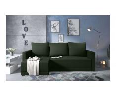 JUSTyou Kaori Canape d'angle Vert Tissu structure