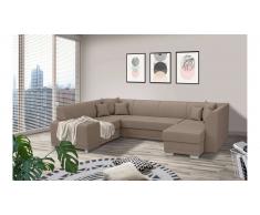 JUSTyou Alorie Canapé Velours Marron