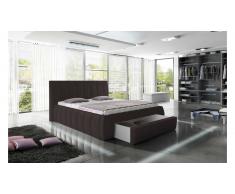 JUSTyou ROMA Lit rembourré Cuir éco 194x227x120 Brun