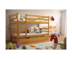 JUSTyou Nemo Lit superposé Aulne 80x185 cm