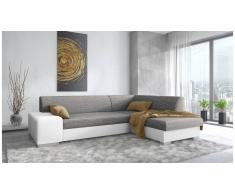 JUSTyou Panaro Canapé d'angle Gris Cuir synthetique