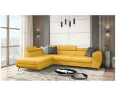 JUSTyou Corina Canapé d'angle Jaune Velours