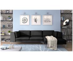 JUSTyou Remi Canapé d'angle Noir Droite