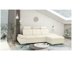 JUSTyou Carlota Canapé d'angle Beige Cuir synthétique