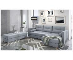 JUSTyou Kaito Canape d'angle Gris Tissu structure