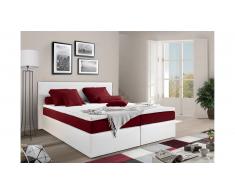 JUSTyou Frankfort Lit boxspring 140x200 cm Blanc Rouge