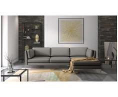 JUSTyou Siri Canapé d'angle Marron Cuir synthétique