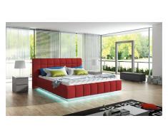 JUSTyou PRATO Lit rembourré 210x226x105 cm Rouge
