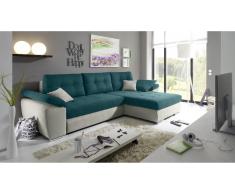 JUSTyou Kentucky Canapé d'angle Argent Bleu