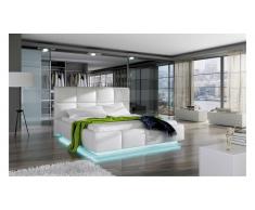 JUSTyou ASTI Lit rembourré Cuir éco 170x224x105 Blanc