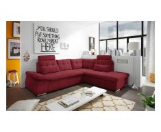 JUSTyou Arkansas Canapé d'angle Rouge