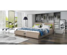 JUSTyou Maipo Lit rembourré Cappuccino 140x200