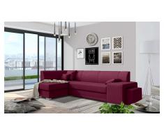 JUSTyou Idella Canapé Velours Bordeaux