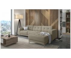 JUSTyou Tiril Canapé d'angle Gris Velours