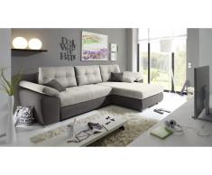 JUSTyou Kentucky Canapé d'angle Gris Argent