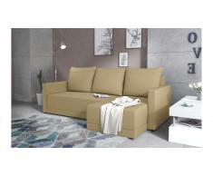 JUSTyou Tanita Canape d'angle Latte Tissu structure
