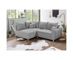 JUSTyou Des Moines II Canapé d'angle Argent