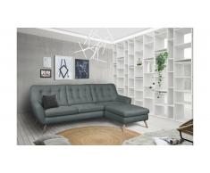 JUSTyou Genise Canapé d'angle Velours Anthracite