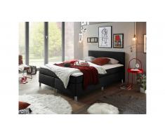JUSTyou Columbus Lit boxspring Noir 140x200 cm