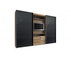 JUSTyou Firgas Armoire a portes coulissantes Chene