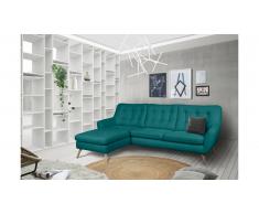 JUSTyou Genise Canapé d'angle Velours Turquoise