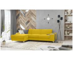 JUSTyou Lino Canapé d'angle Jaune Velours