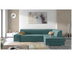 JUSTyou Piave Canapé d'angle Turquoise Velours