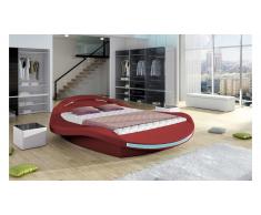 JUSTyou FERRO Lit rembourré Cuir éco Rouge