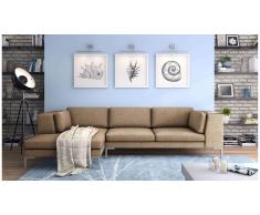 JUSTyou Remi Canapé d'angle Cappuccino Gauche