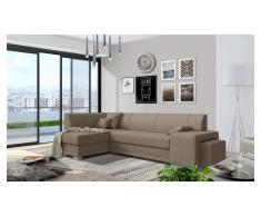 JUSTyou Idella Canapé Velours Marron