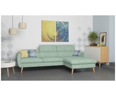 JUSTyou Nuno Canapé d'angle Vert Velours