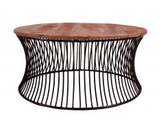 JUSTyou Tishar III Table basse Manguier Noir 90x90 cm