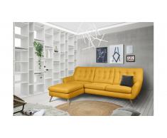 JUSTyou Genise Canapé d'angle Velours Jaune