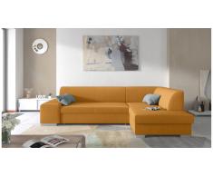 JUSTyou Piave Canapé d'angle Jaune Tissu structure