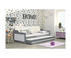 JUSTyou Tore Lit fonctionnel Anthracite Blanc