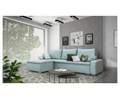 JUSTyou Claribel Canapé Velours Bleu