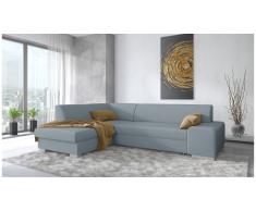 JUSTyou Panaro Canapé d'angle Bleu Tissu structure