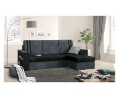 JUSTyou Wilona Canapé Microfibres Gris Noir