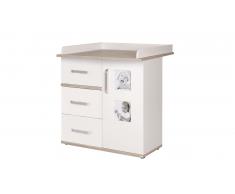JUSTyou Pelle Baby Table a langer Blanc Beige