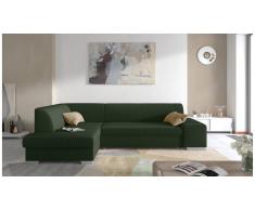 JUSTyou Piave Canapé d'angle Vert Tissu structure