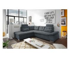 JUSTyou Arkansas Canapé d'angle Anthracite