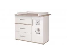 JUSTyou Pelle Baby Table a langer Blanc Beige