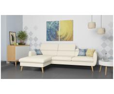 JUSTyou Nuno Canapé d'angle Beige Cuir synthétique