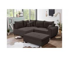 JUSTyou Des Moines Canapé d'angle Marron