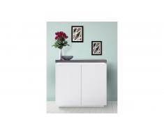JUSTyou Palmyra VIII Buffet haut Blanc mat | Béton
