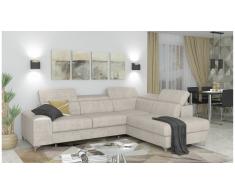 JUSTyou Caio Canapé d'angle Beige Velours