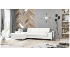JUSTyou Lino Canapé d'angle Blanc Cuir synthétique