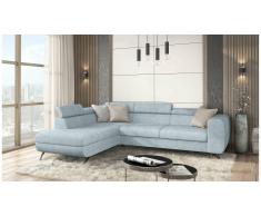 JUSTyou Corina Canapé d'angle Bleu Velours