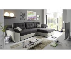 JUSTyou Kentucky Canapé d'angle Argent Gris