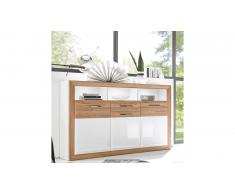 JUSTyou Ginevra buffet Blanc |poutres en chene